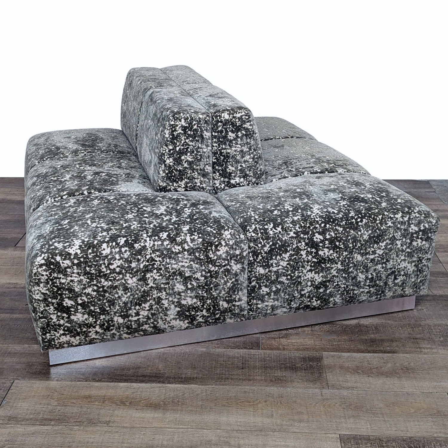 Modern Modular Gray Textured Double Sided Sofa  - image-8