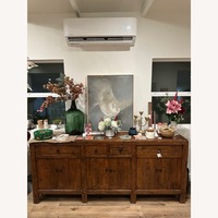 Vintage Rustic Wood Credenza - Statement Piece 