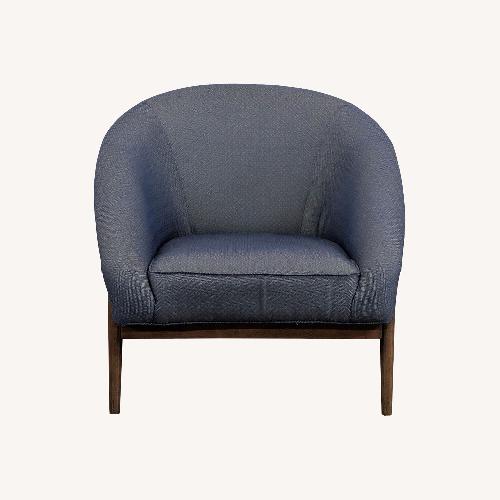 Used Transitional Wood and Fabric Chair for sale on AptDeco