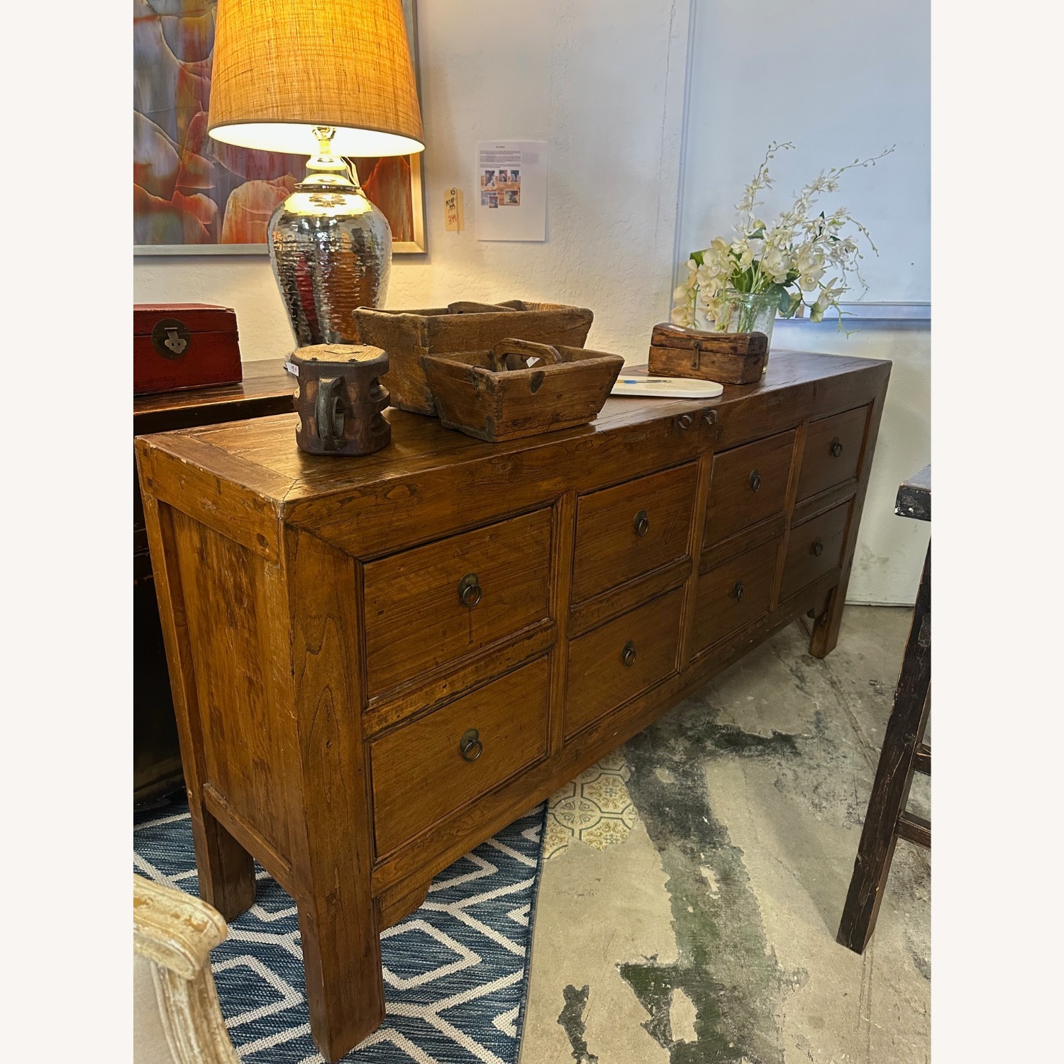 Vintage/Antique Finds Dark Brown Wood Dresser - image-1