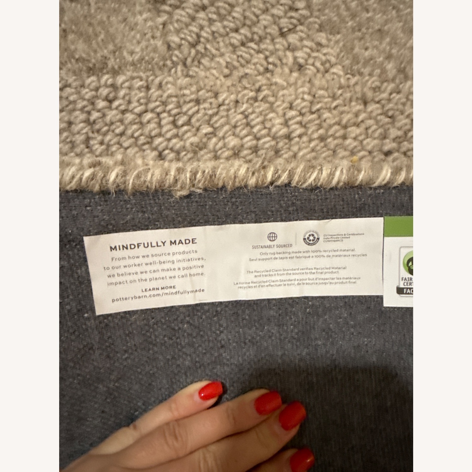 Pottery Barn Chase Wool Tufted Rug 5X8 - image-7