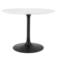 Modway Lippa Mid-Century Modern 40" Round Artificial Marble Dining Table 