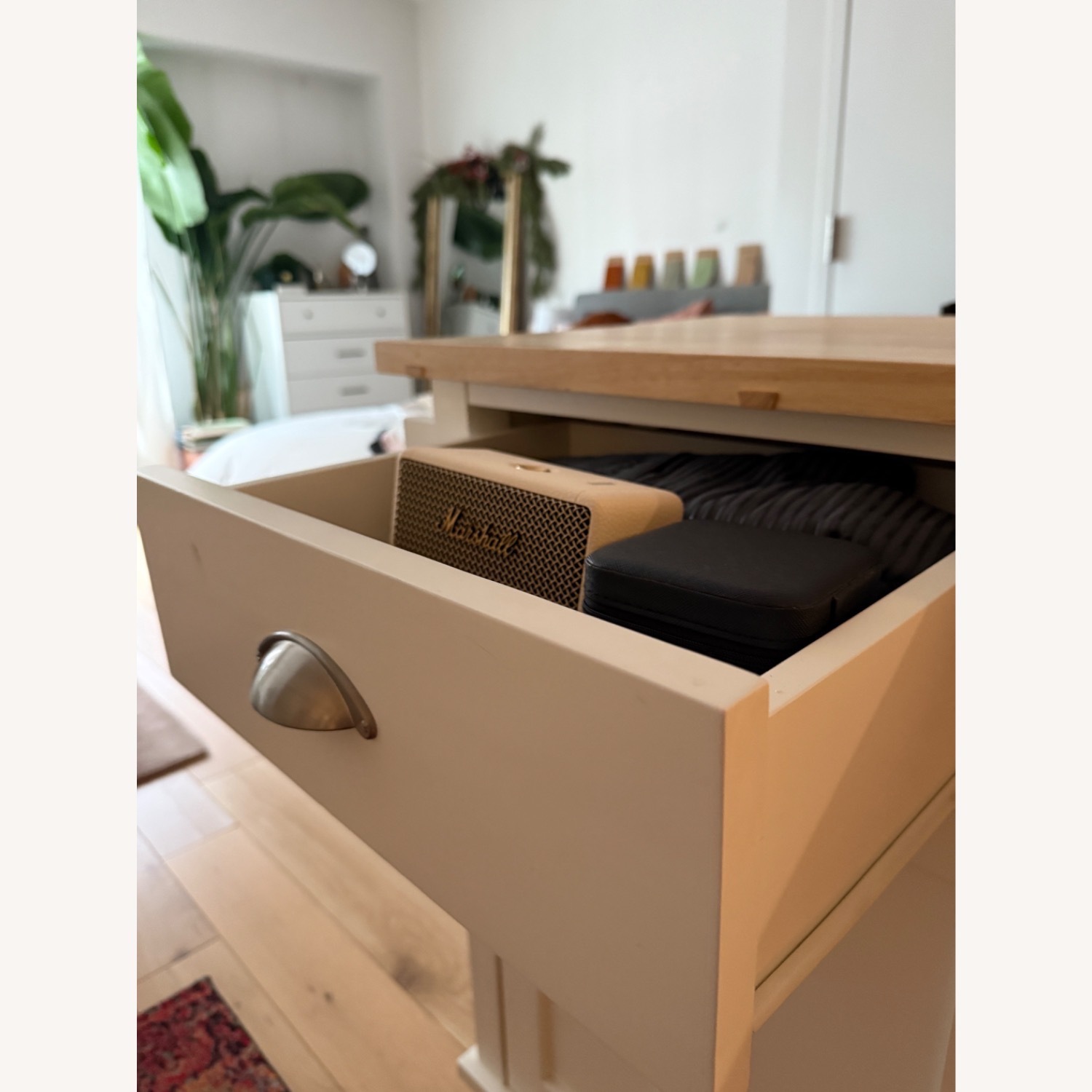 Crate & Barrel Belmont White Wood Kitchen Island - image-5