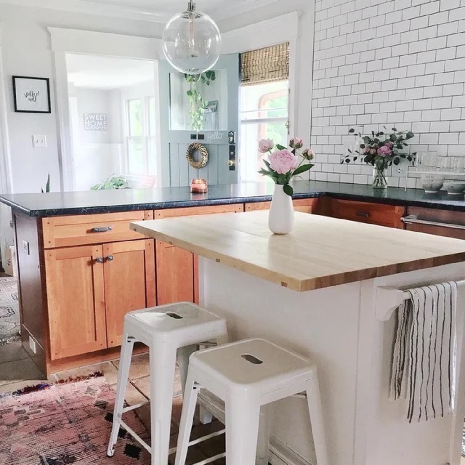 Crate & Barrel Belmont White Wood Kitchen Island - image-1