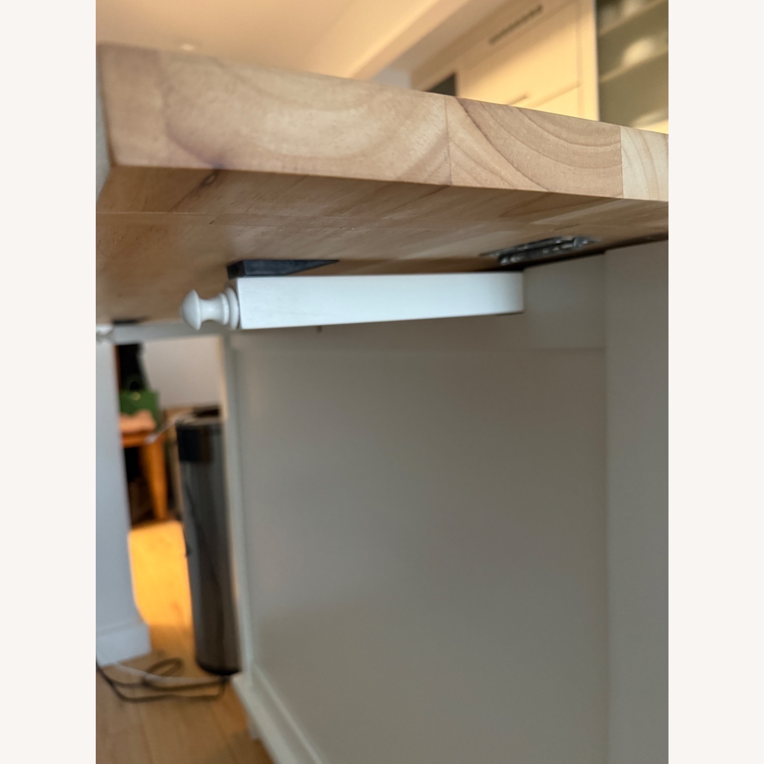 Crate & Barrel Belmont White Wood Kitchen Island - image-15