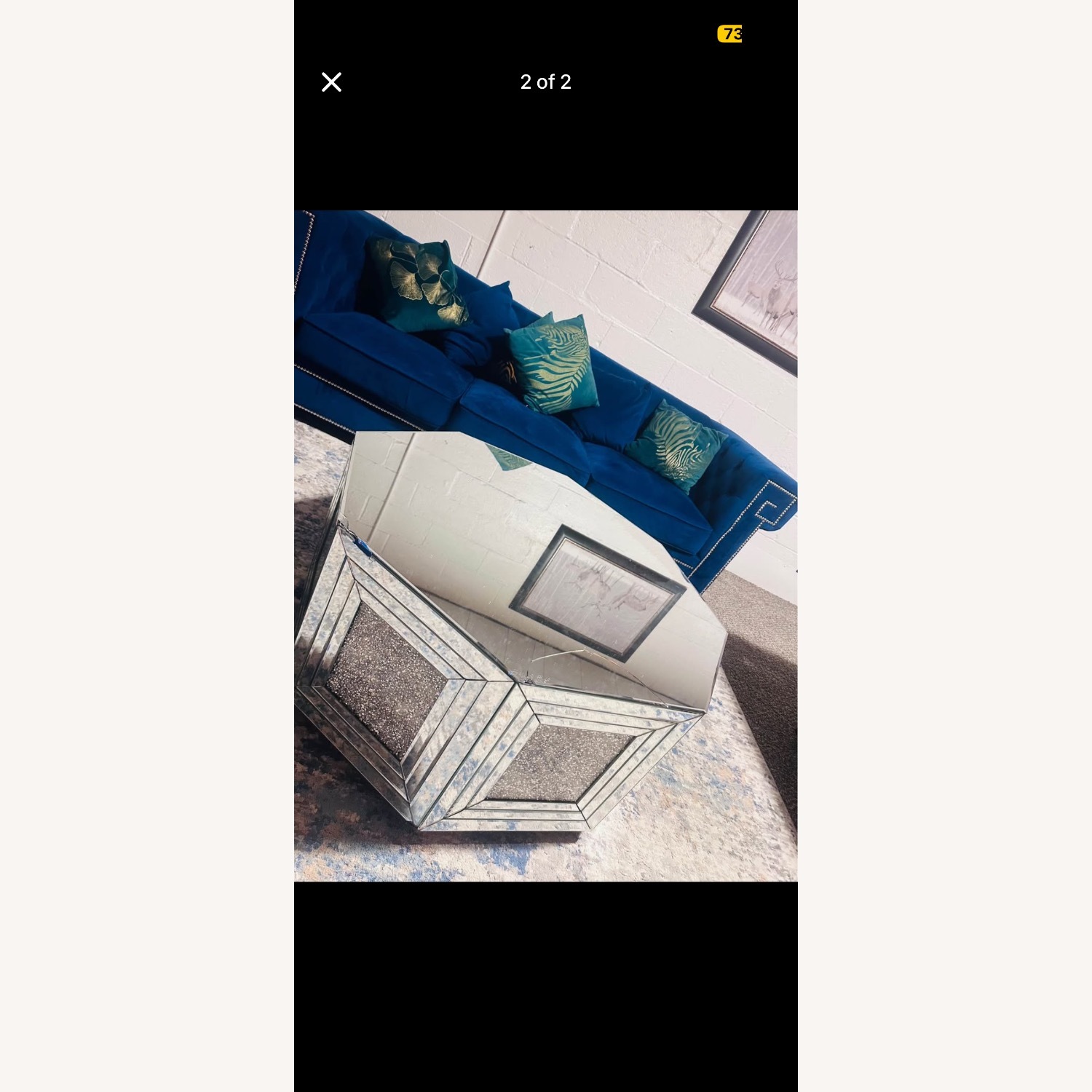 White Glass Coffee Table - image-1