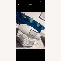 Blue Fabric 3+ Seater Sofa