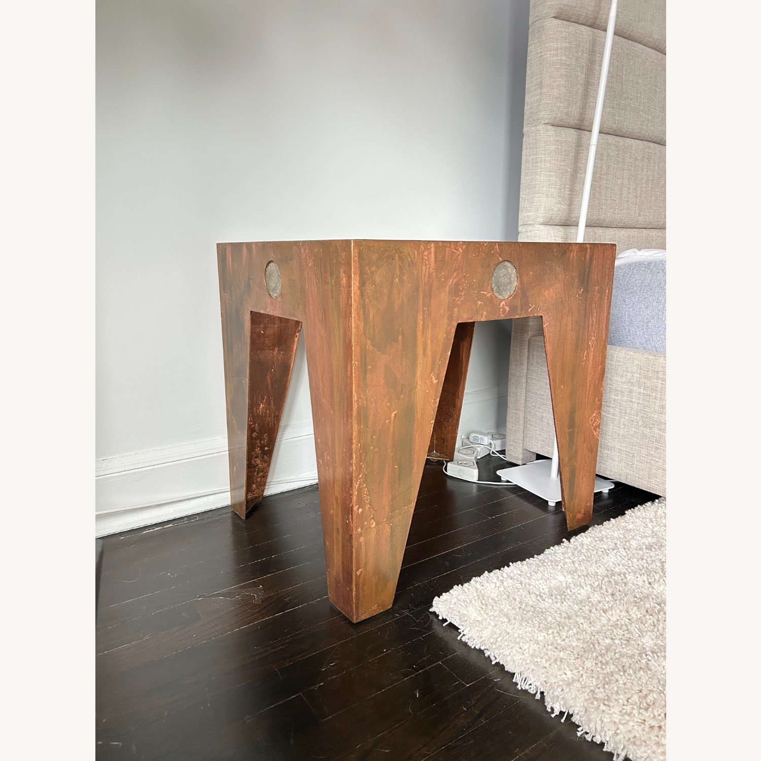 Natural Metal Side Table - image-1