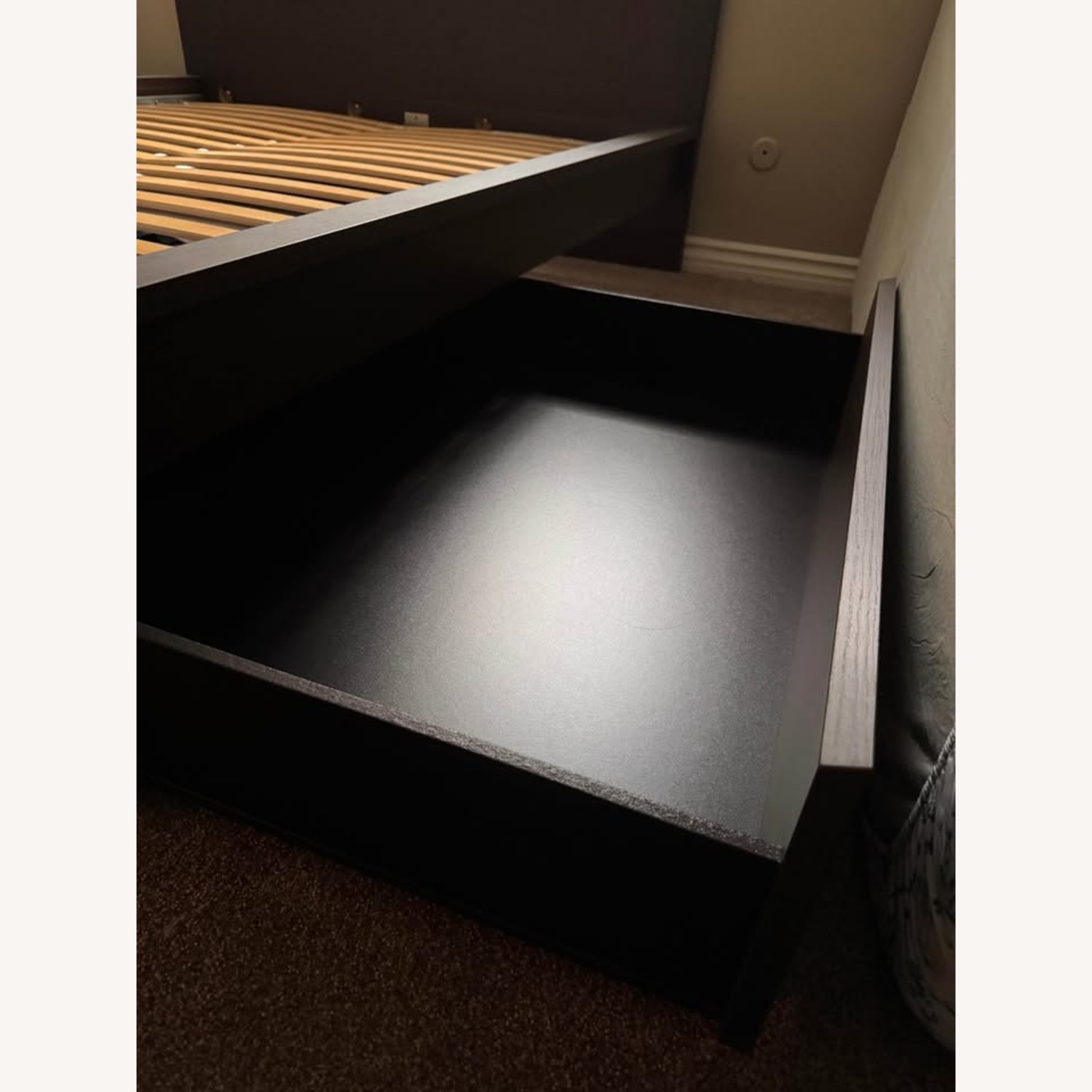 IKEA Malm Dark Brown Wood Queen Bed - image-3