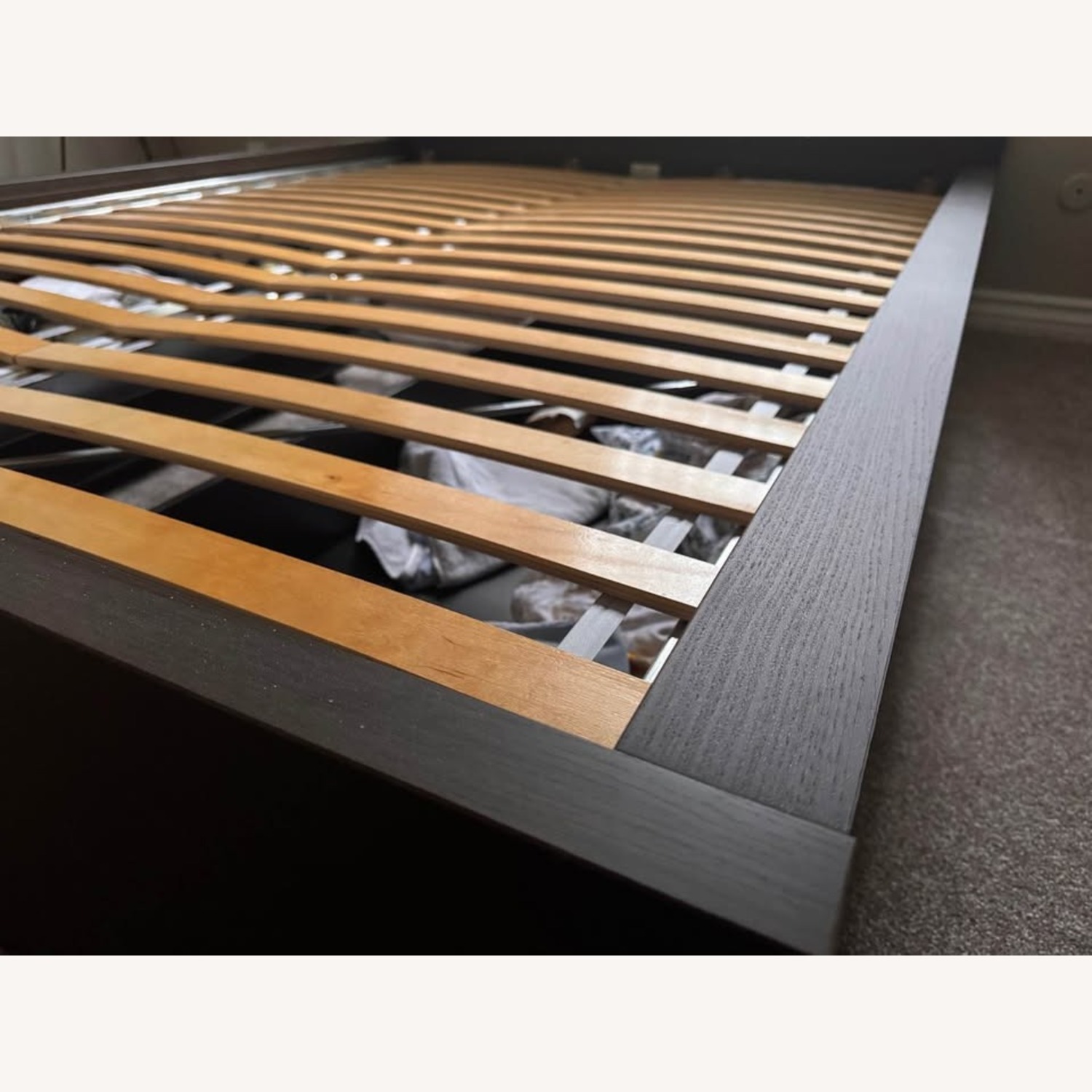 IKEA Malm Dark Brown Wood Queen Bed - image-2