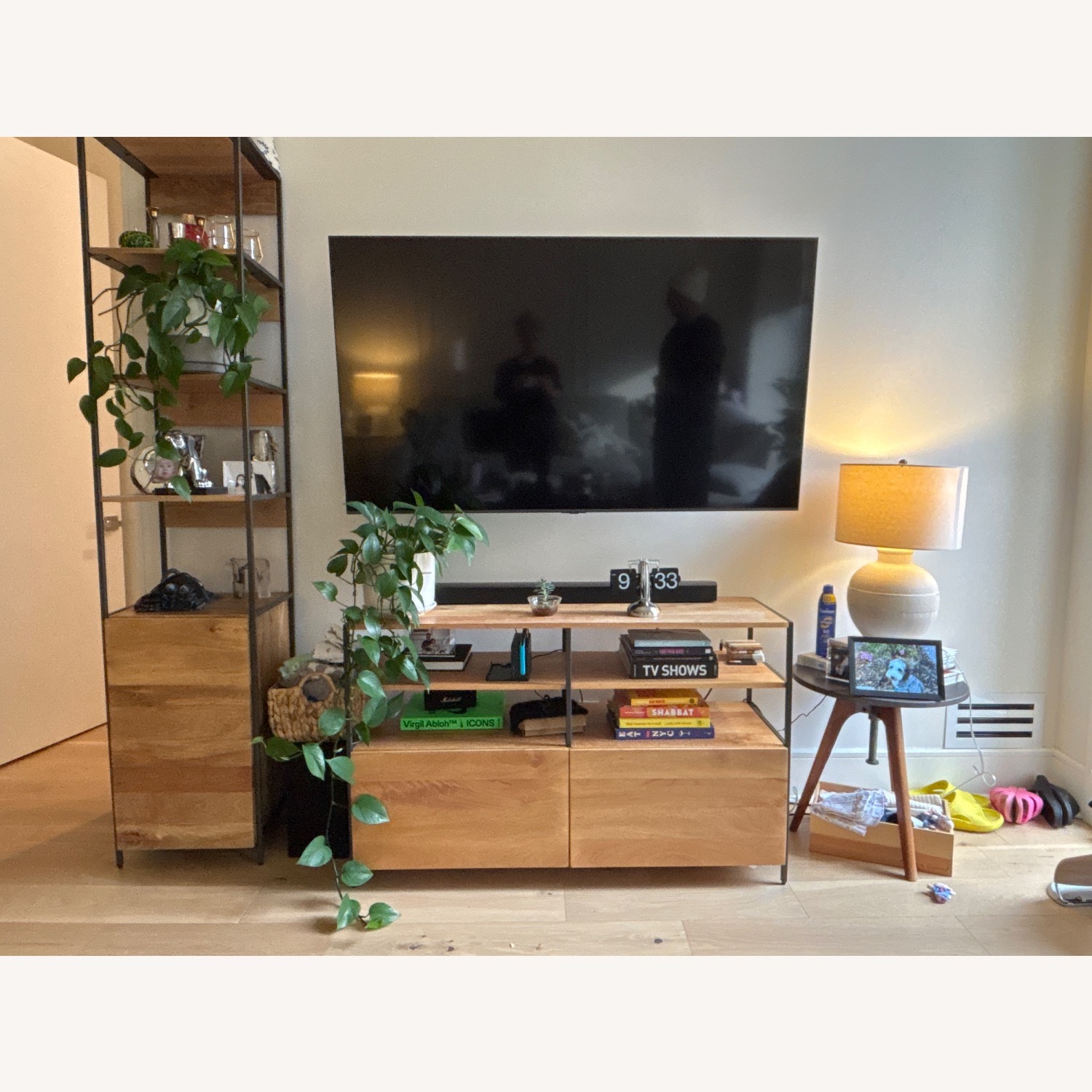 West Elm Industrial Wood Media Storage - image-1