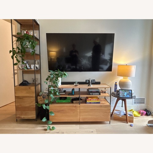 Used West Elm Industrial Wood Media Storage for sale on AptDeco