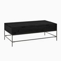 West Elm Industrial Black Wood Coffee Table