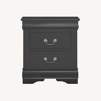 Black Wood Side Table