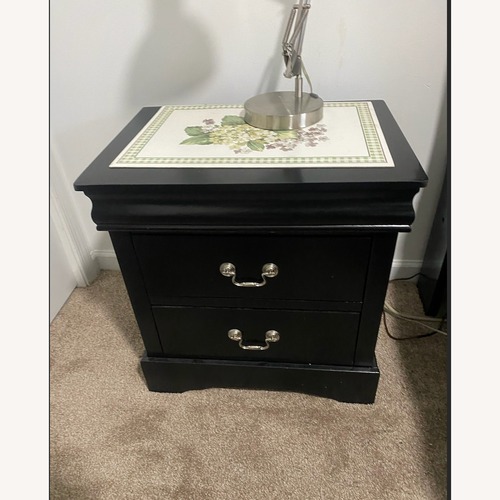 Used Black Wood Side Table for sale on AptDeco