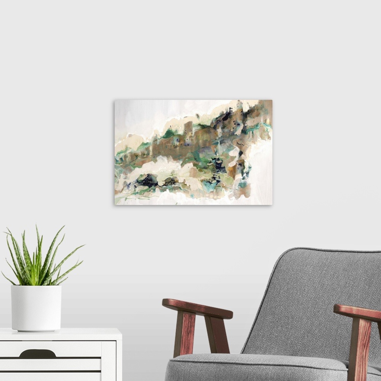Great Big Canvas Abstracts Green Wall Art - image-1
