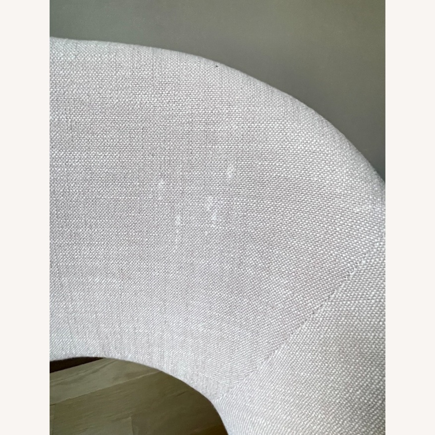 West Elm Orb Pink Linen Dining Chairs - image-6