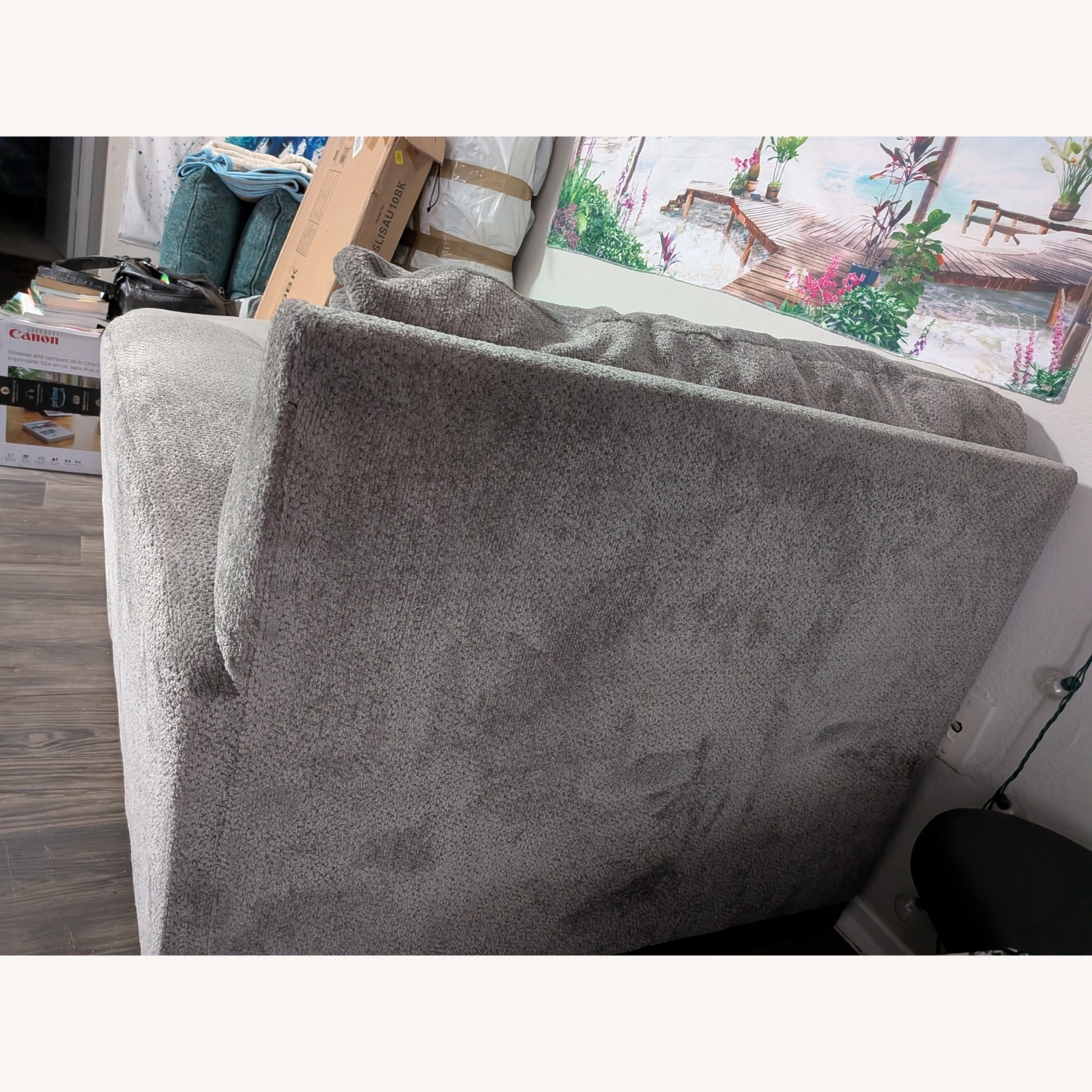 Light Gray Chaise Lounge - image-5