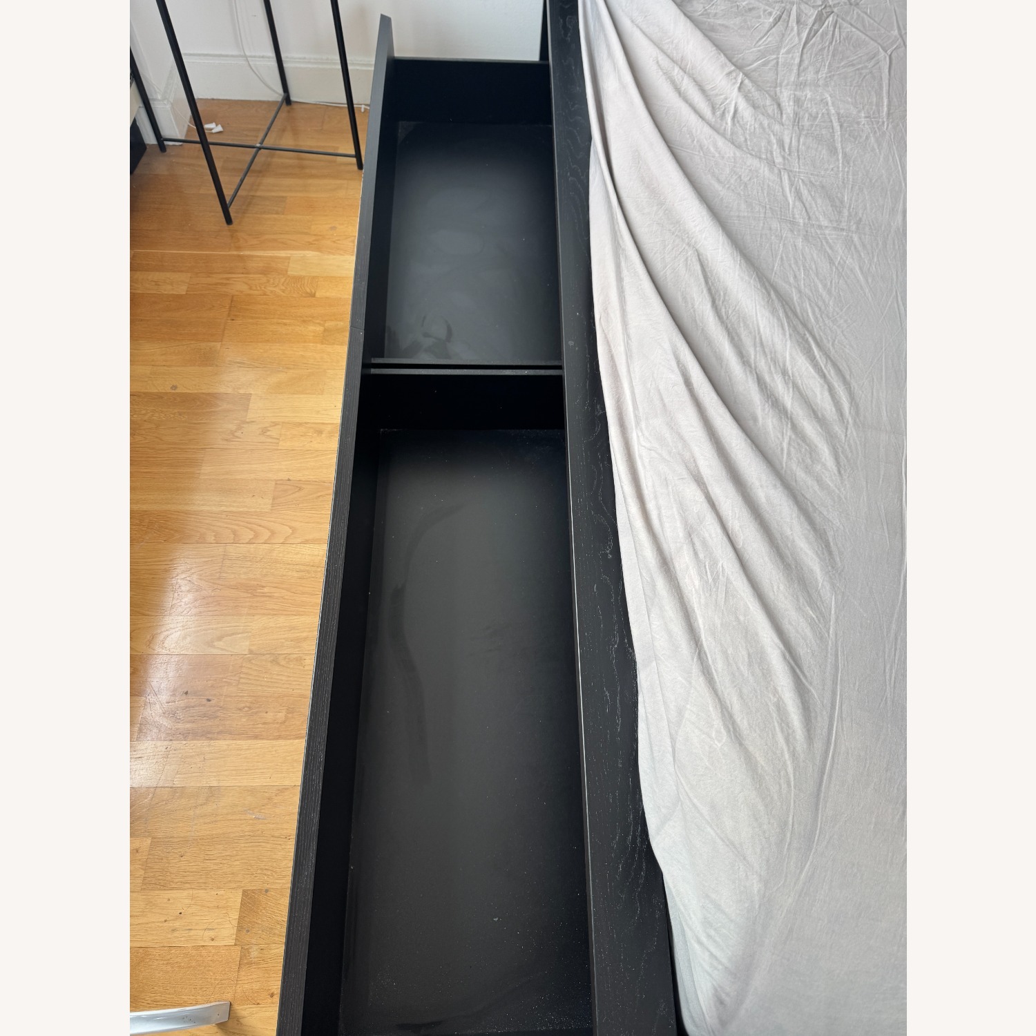 IKEA Malm Dark Brown Wood Queen Bed - image-2