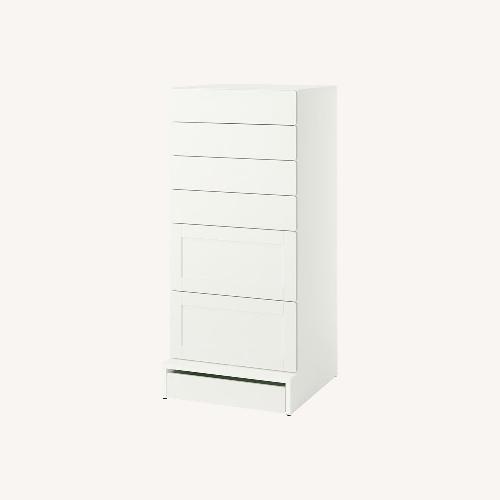 Used IKEA Smastad / Uppfora 6 Drawer White Dresser for sale on AptDeco
