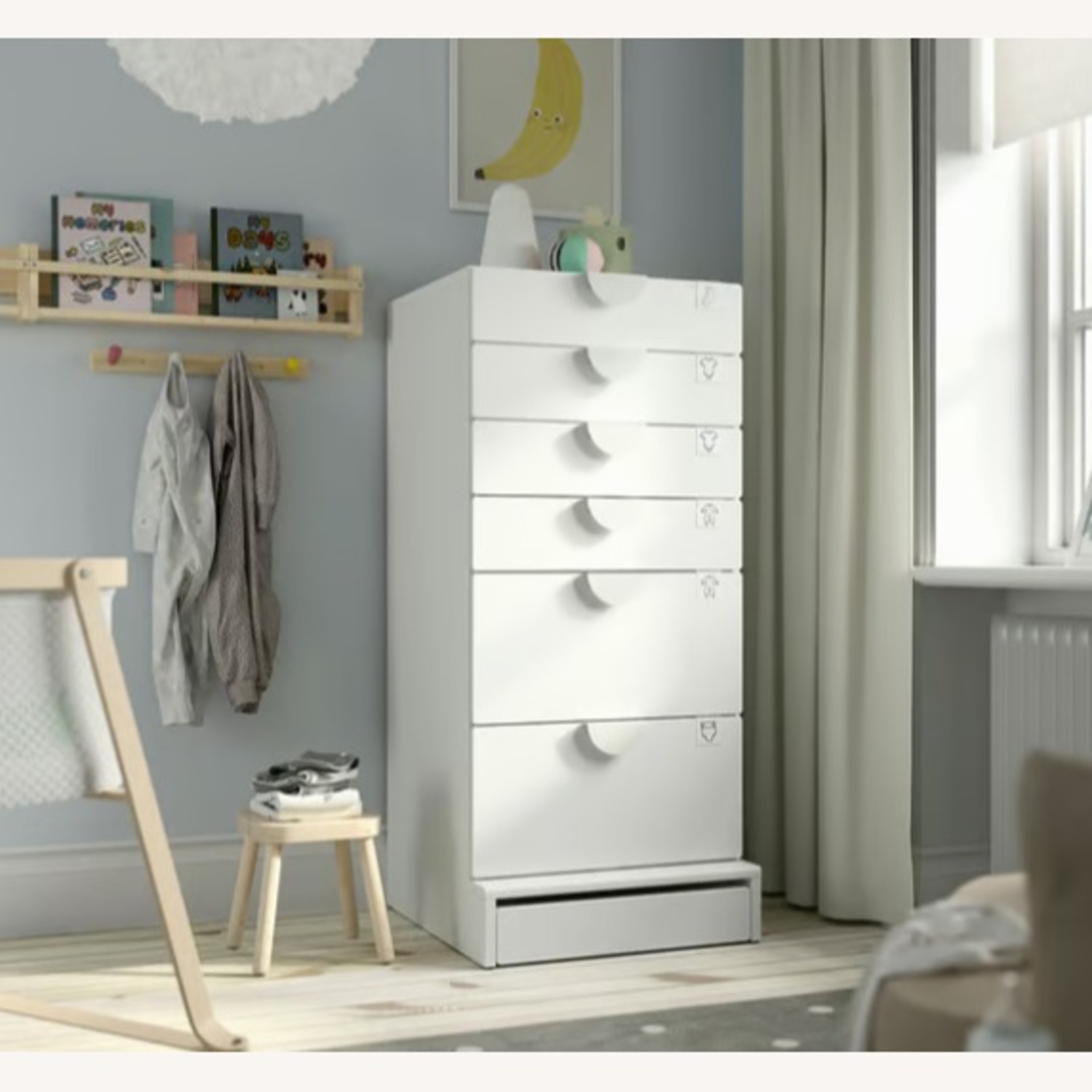 IKEA Smastad / Uppfora 6 Drawer White Dresser - image-7