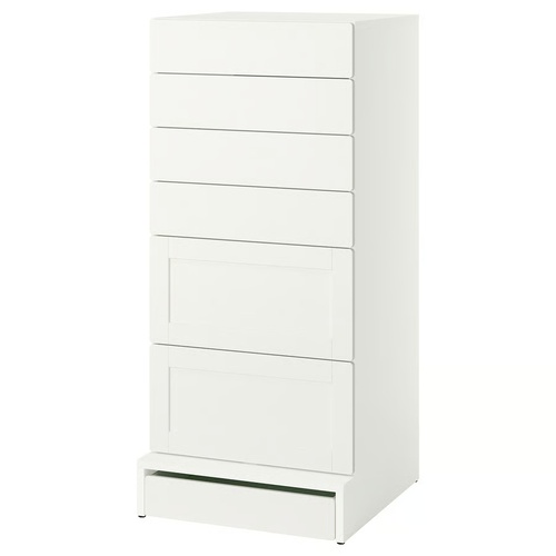 Used IKEA Smastad / Uppfora 6 Drawer White Dresser for sale on AptDeco