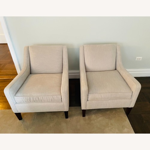 Used Light Gray Fabric Armchair for sale on AptDeco
