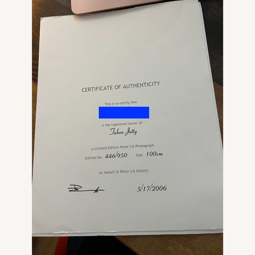 Used Peter Lik Tahoe Jetty with Teak Slatted Frame for sale on AptDeco