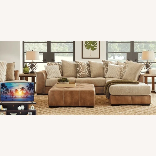Used Slimline Sectional & Matching Ottoman /Table for sale on AptDeco