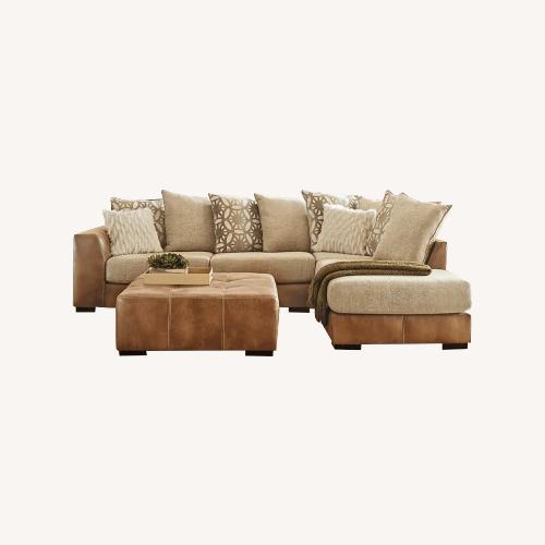 Used Slimline Sectional & Matching Ottoman /Table for sale on AptDeco