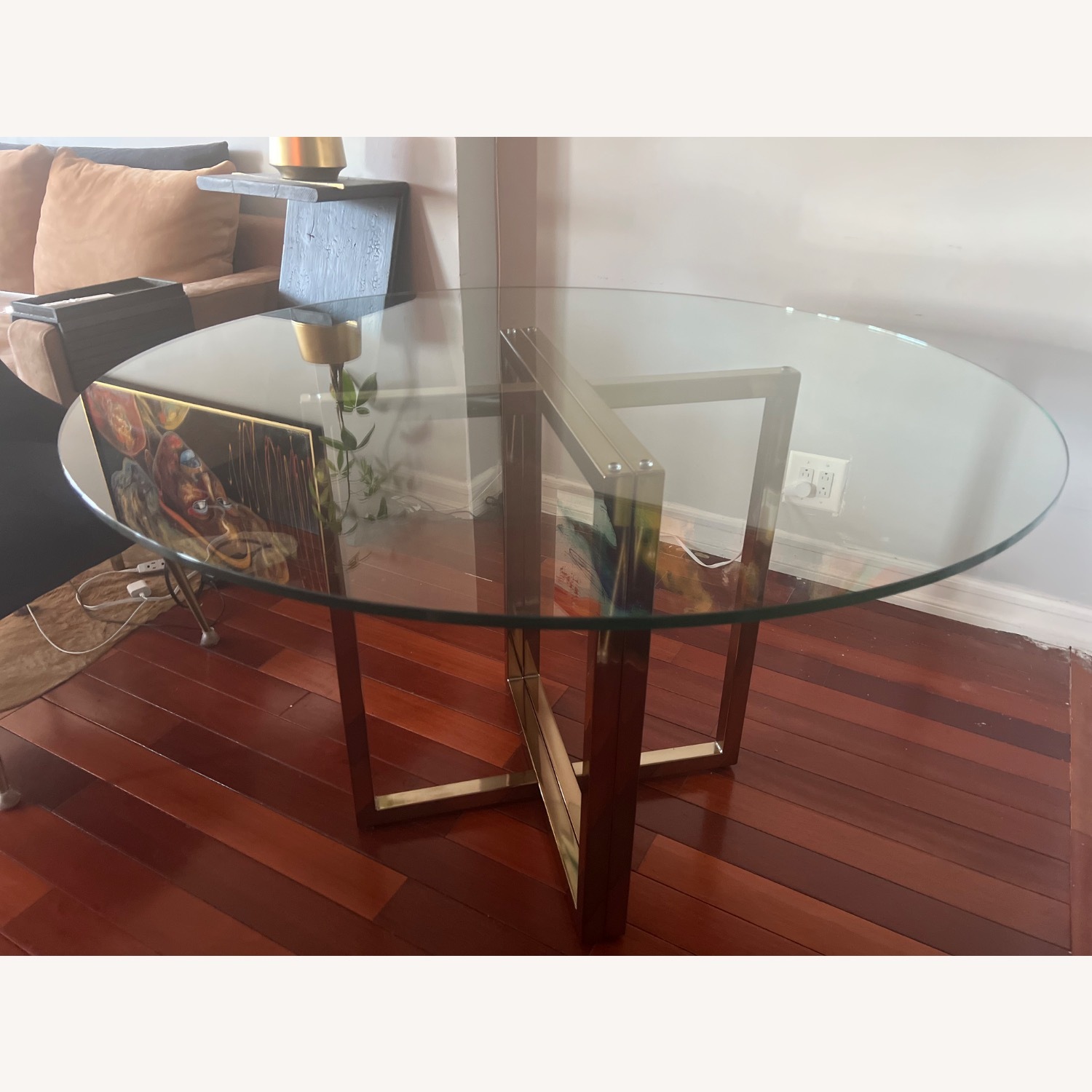 CB2 Silverado Round Glass Dining Table - image-4