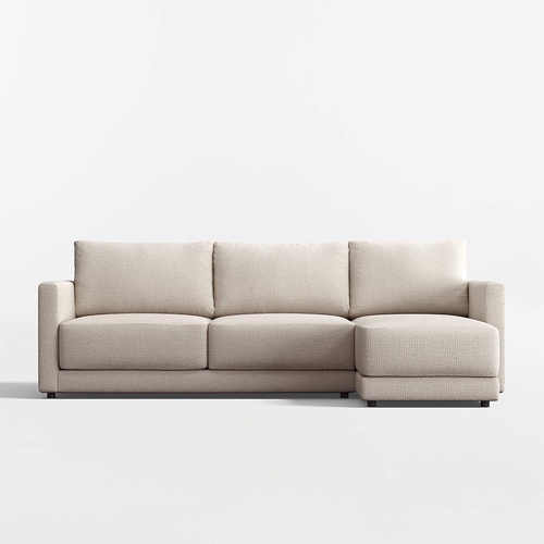 Used Crate & Barrel White Fabric Chaise Lounge for sale on AptDeco
