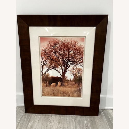 Used Peter Lik Ele Dreaming Dark Brown Wood Wall Art for sale on AptDeco