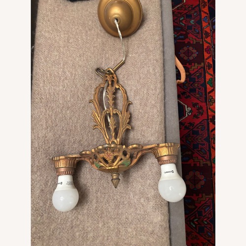 Used Vintage/Antique Finds Gold Brass Ceiling Lamp for sale on AptDeco