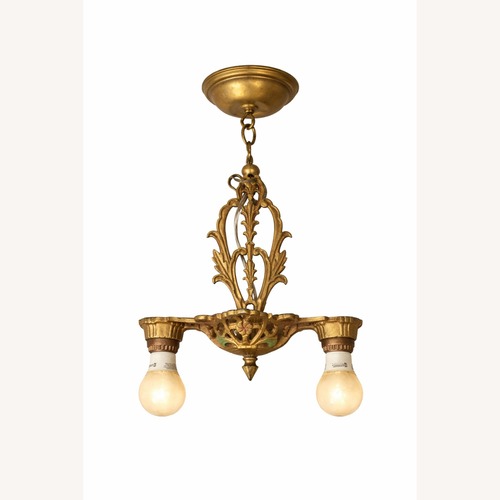 Used Vintage/Antique Finds Gold Brass Ceiling Lamp for sale on AptDeco