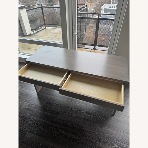 Used Room & Board Rowan Light Gray Wood Desk for sale on AptDeco