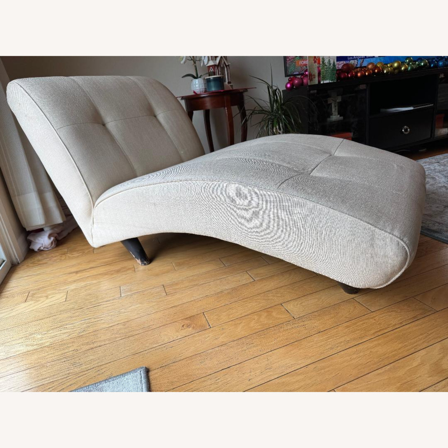 White Fabric Recliner - image-3