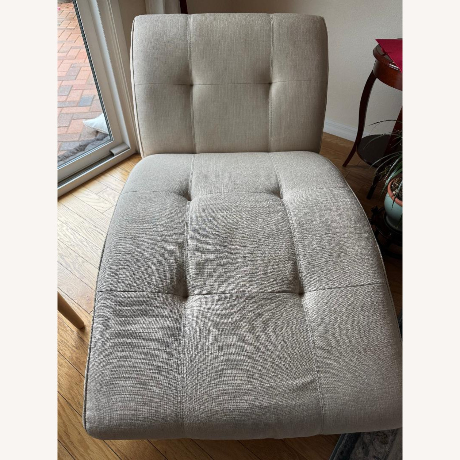 White Fabric Recliner - image-1
