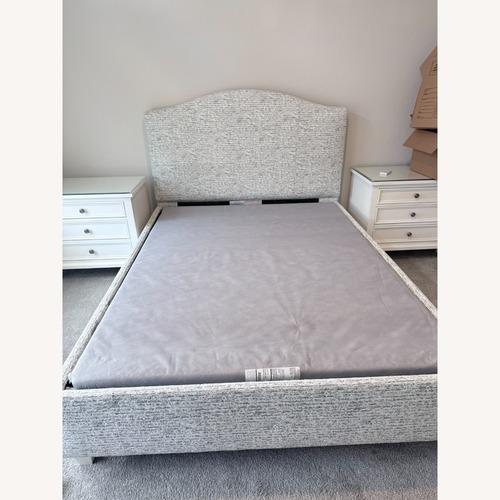 Used Ethan Allen Fabric Queen Storage Bed for sale on AptDeco
