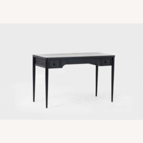 Used Living Spaces Austen Black Wood Desk for sale on AptDeco