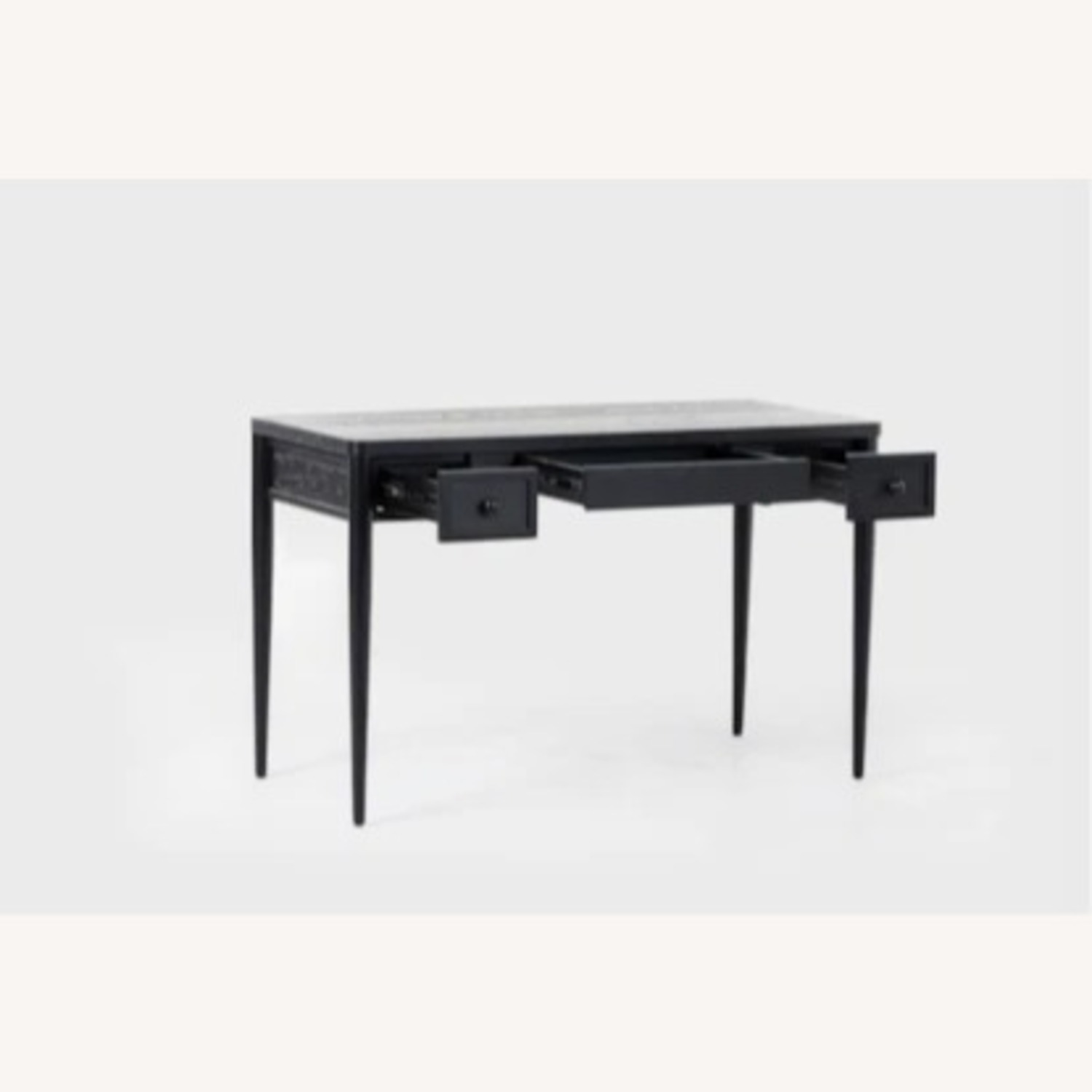 Living Spaces Austen Black Wood Desk - image-2