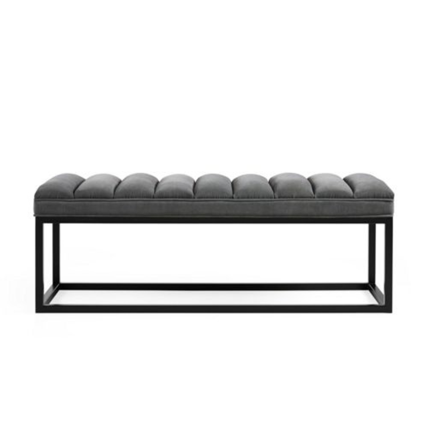 Arhaus Dark Gray Fabric Bench - image-4