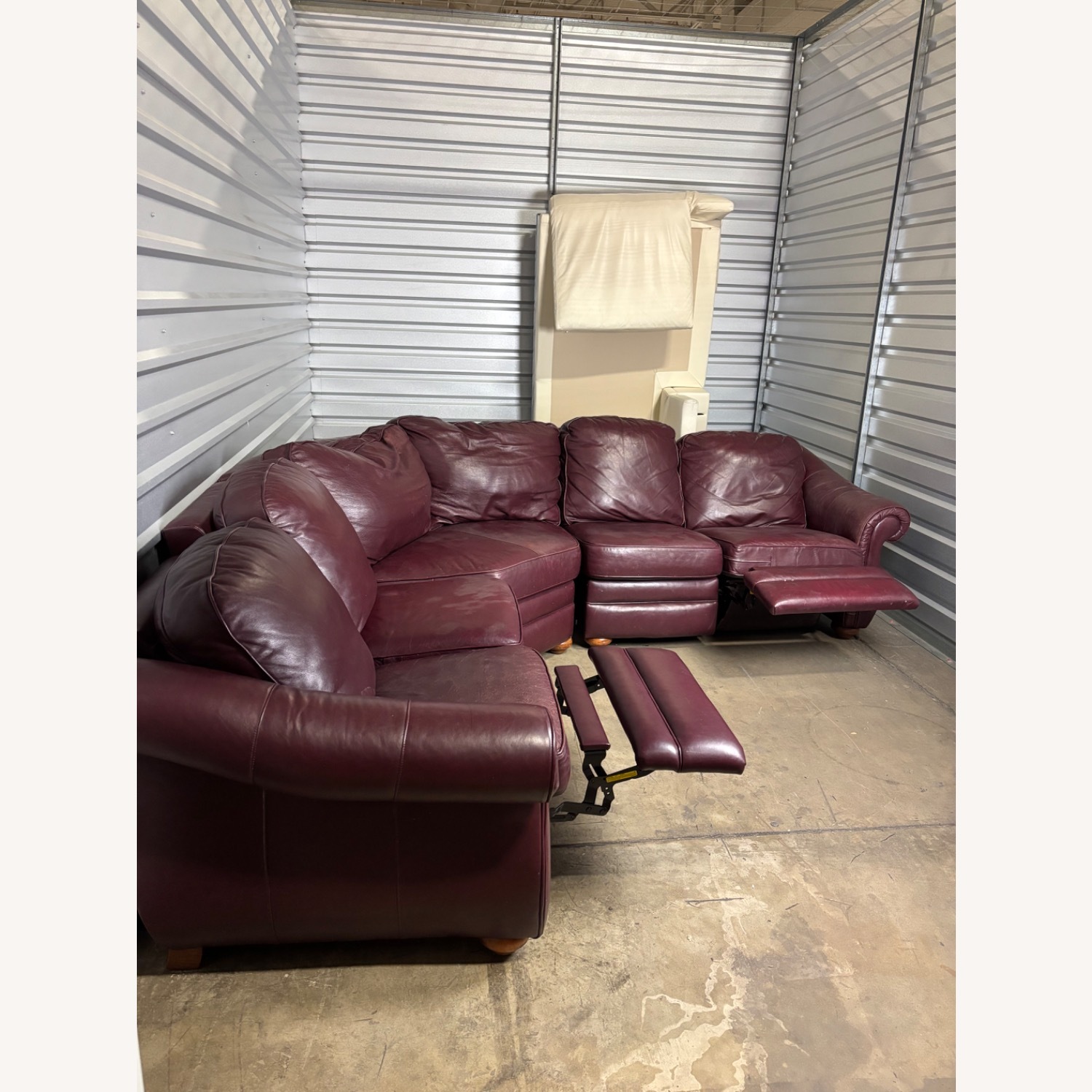 Bradington Young Red Leather Reclining Sectional - image-6