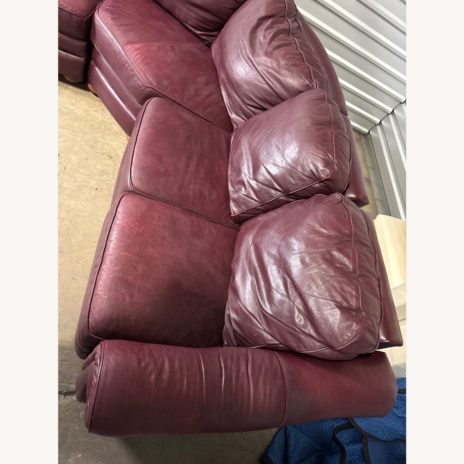 Bradington Young Red Leather Reclining Sectional - image-5