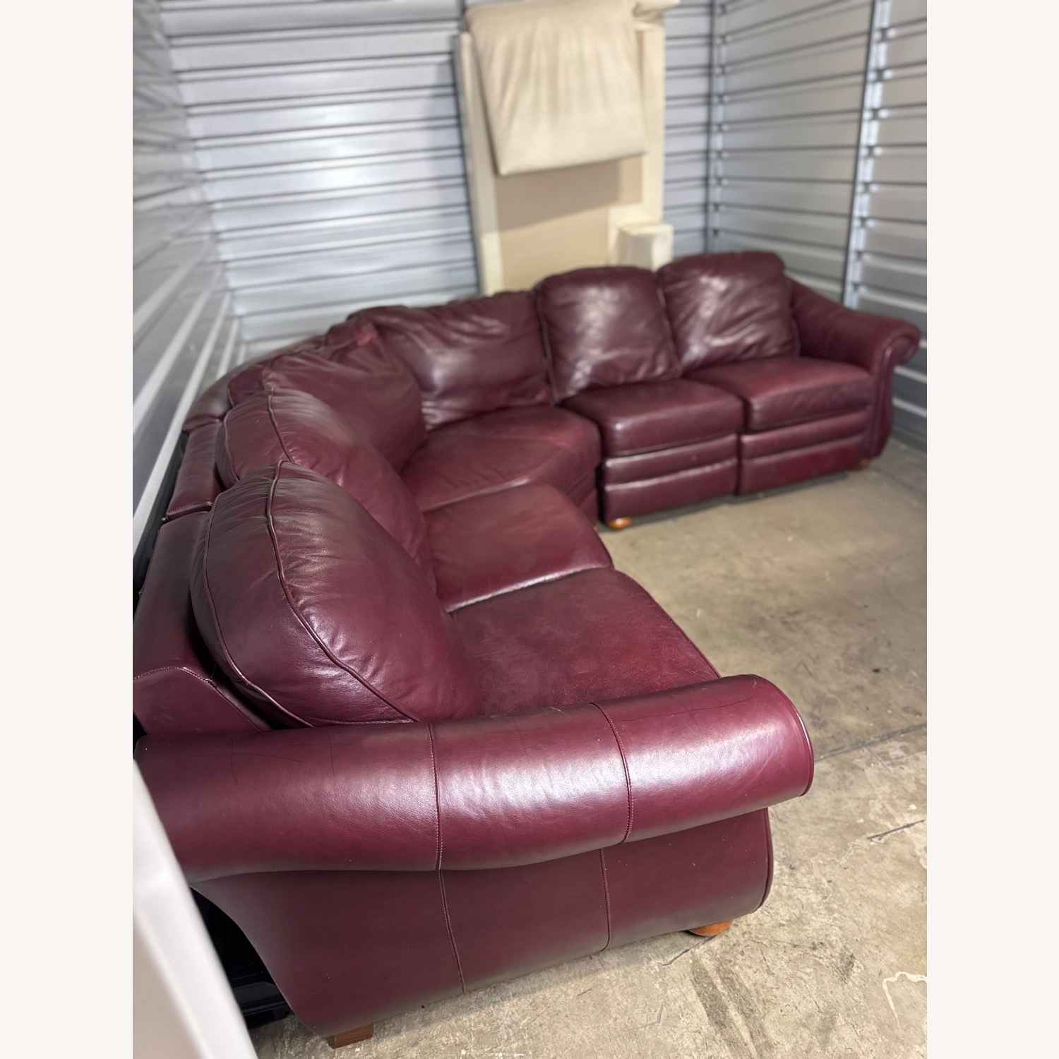 Bradington Young Red Leather Reclining Sectional - image-2