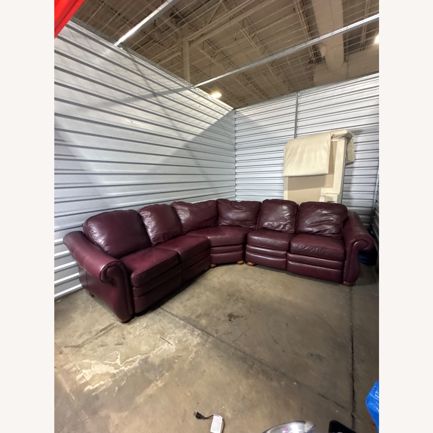 Bradington Young Red Leather Reclining Sectional - image-1