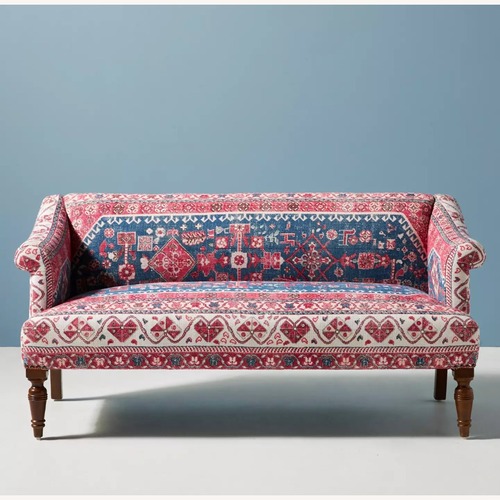 Used Anthropologie Rug-Printed Petite Anatolia Sofa for sale on AptDeco
