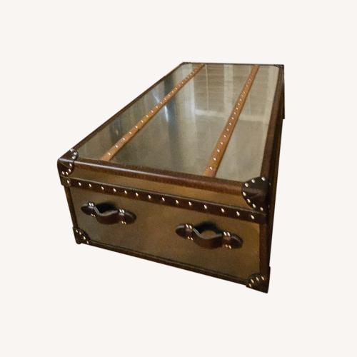 Used Flexsteel Stainless Steel Trunk / Coffee Table for sale on AptDeco
