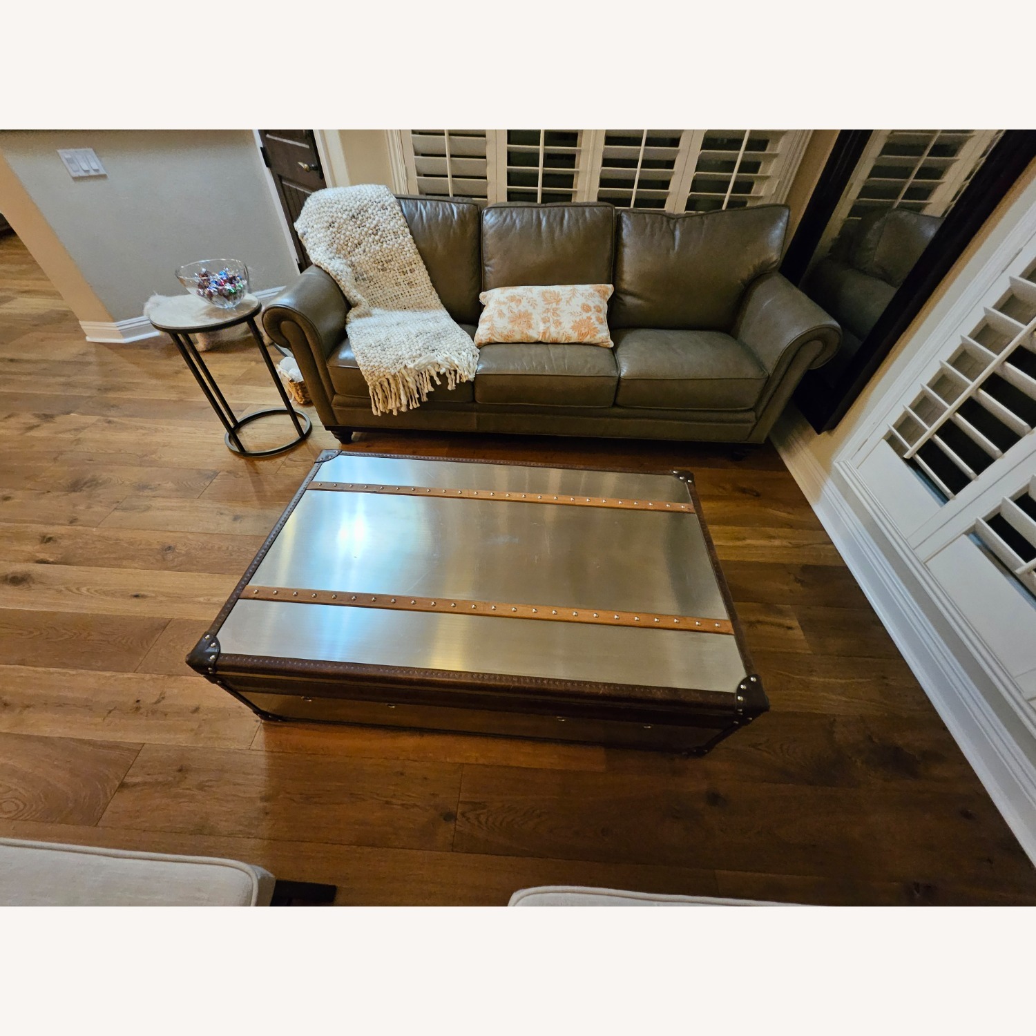 Flexsteel Stainless Steel Trunk / Coffee Table - image-8