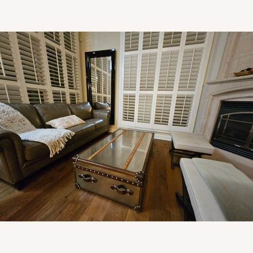 Used Flexsteel Stainless Steel Trunk / Coffee Table for sale on AptDeco